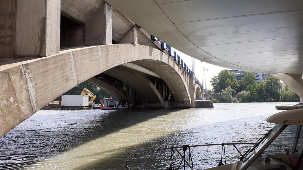 Sondage sur une pile de pont 